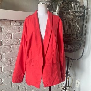 TORRID CUTAWAY BLAZER HIBISCUS OPEN FRONT BLAZER JACKET PLUS SIZE 5X NEW
